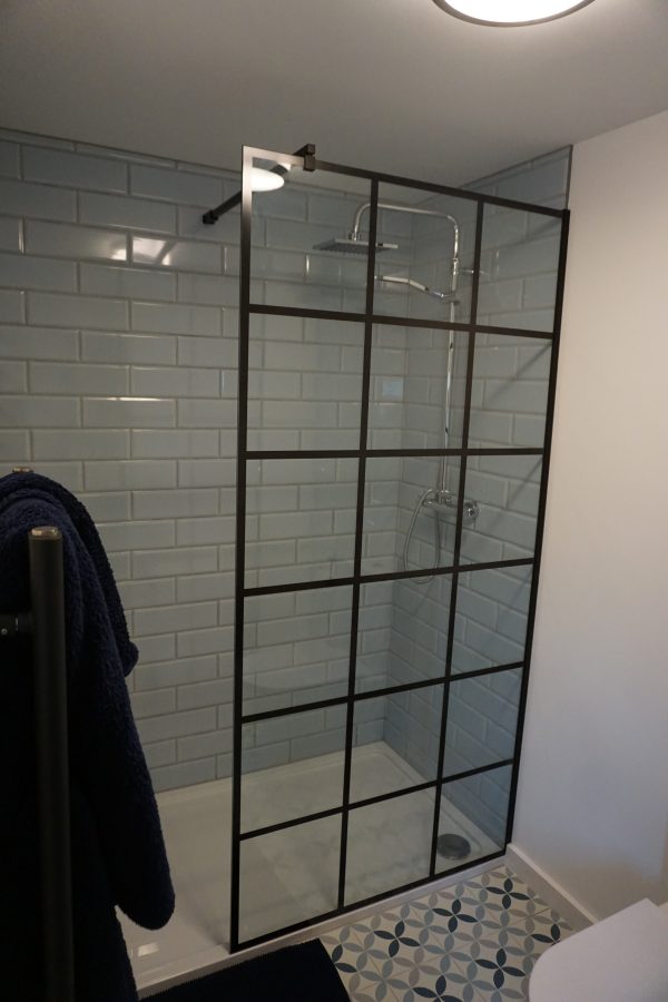 Walk-in shower.