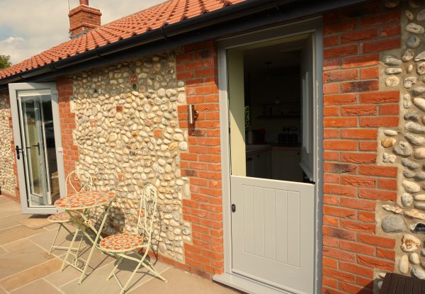 View from the courtyard into the kitchen.