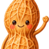 peanut smiling wave up
